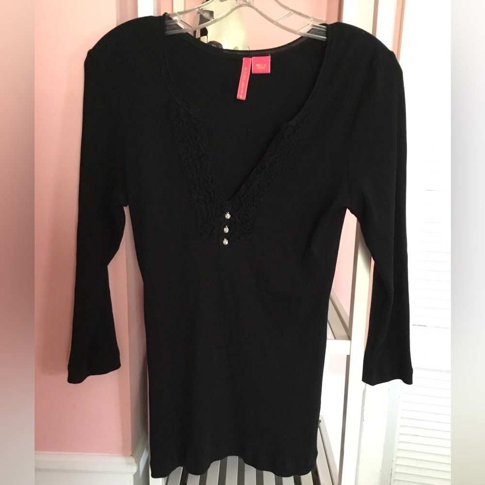 Charlotte Tarantola black top lg EUC